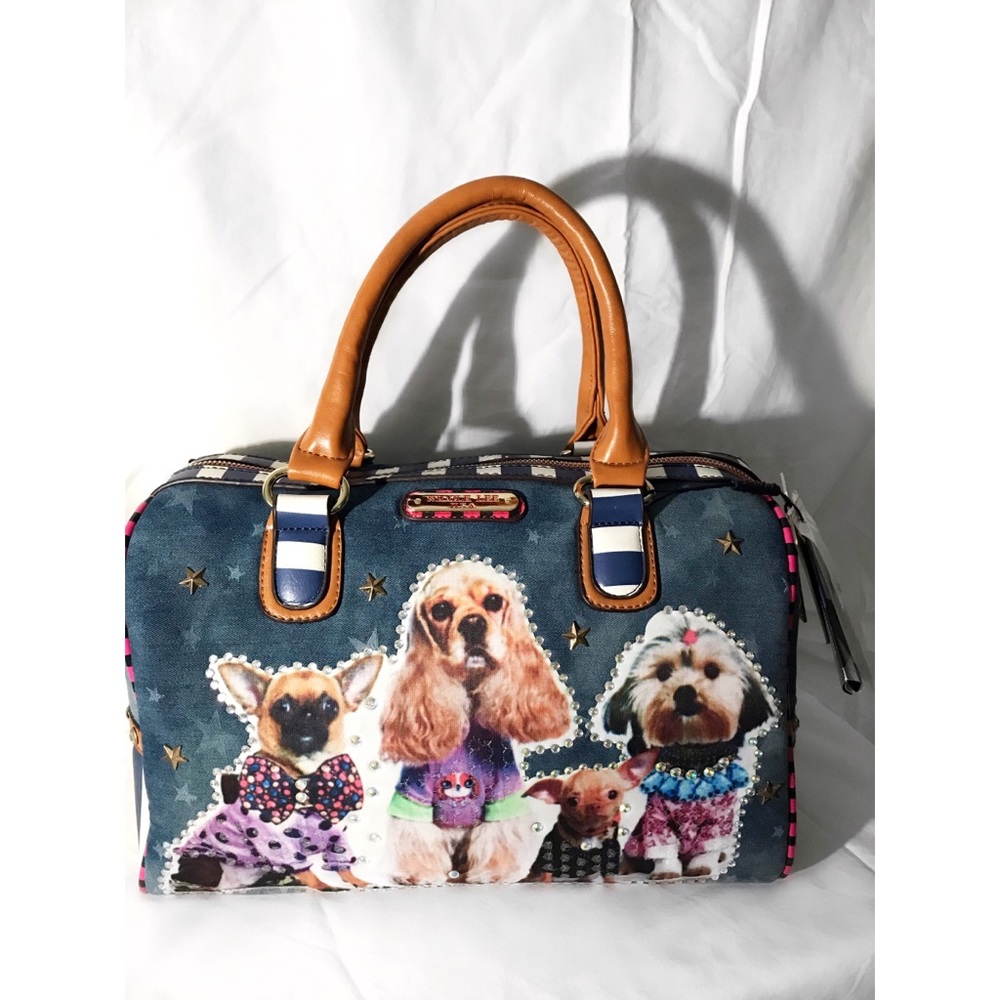 Authentic Nicole Lee U.S.A Dog Family Purse